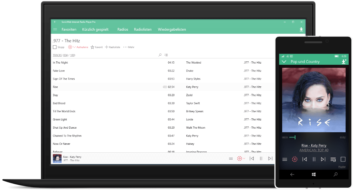 Sonic kostenlos Radio hören und aufnehmen